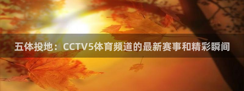 直播nba免费观看说球帝：五体投地：CCTV5体育频道的最新赛事和精彩瞬间